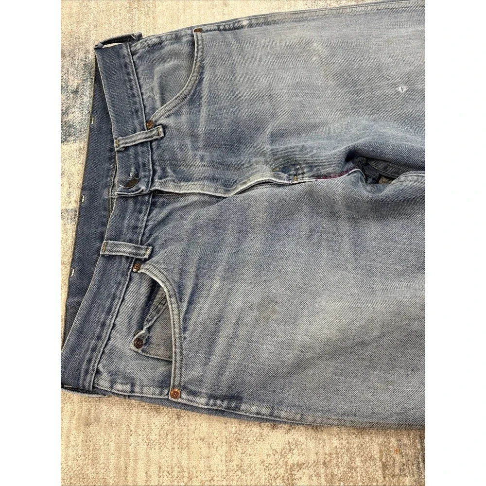 Vintage Roll Bucks‎ Jeans 34x34 USA Made Distressed Faded Straight Leg